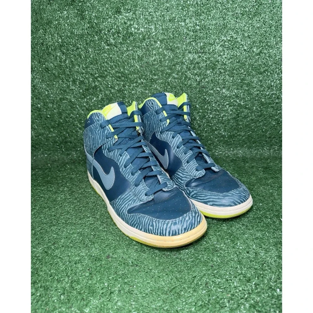 Nike Dunk‎ High Mens 10 Womens 11.5 Blue Skate Shoes Athletic Casual Sneakers